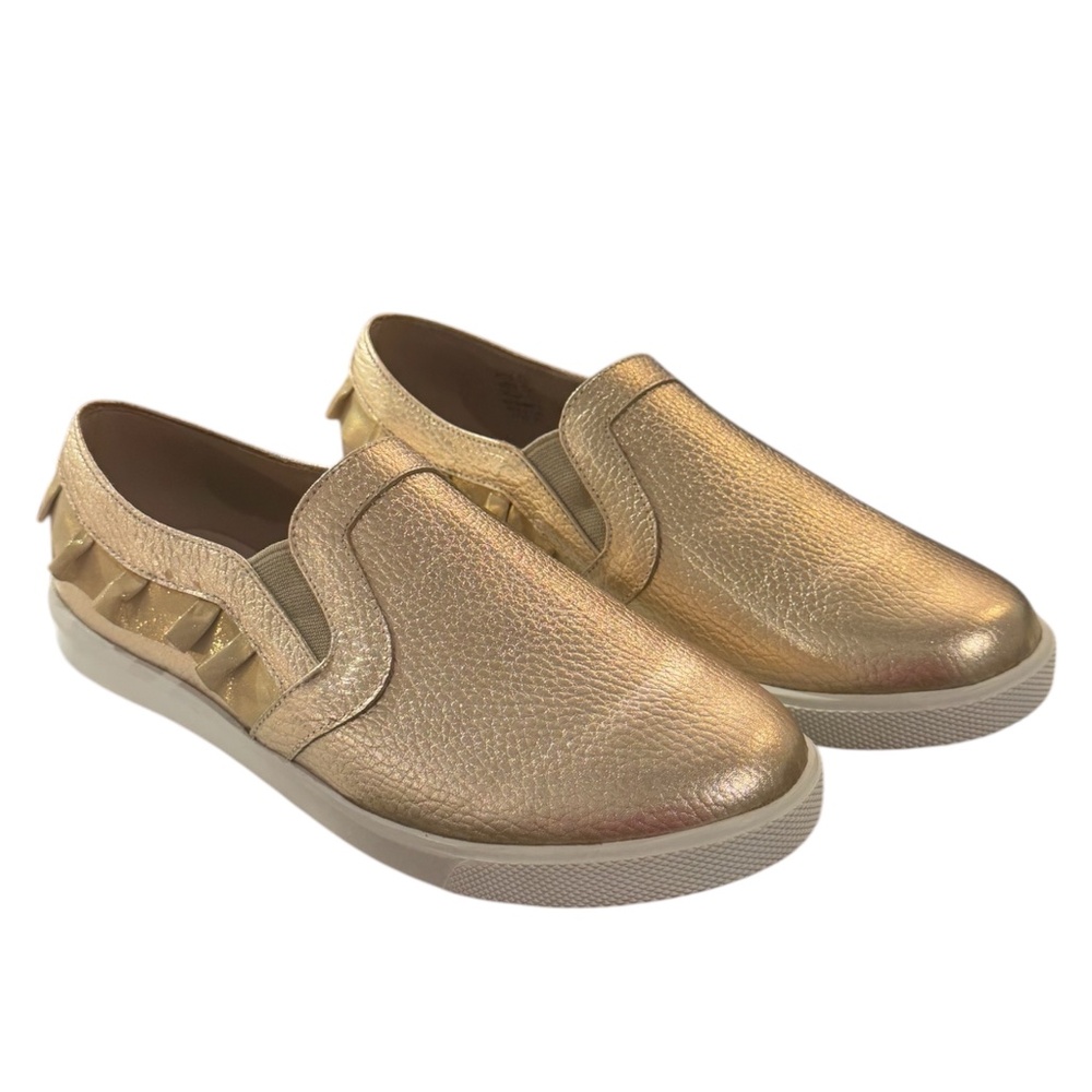 NIB Elephantito Gold Ruffled Slip on Sneaker
